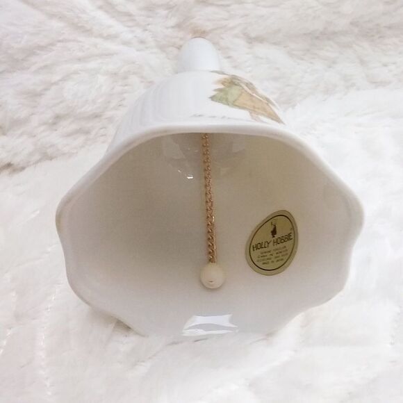 Vintage Holly Hobbie Large Bell Good Company is a Treat in Itself Gold Trim 1974 - Picture 6 of 7